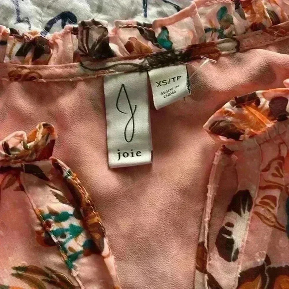 Joie long sleeve sheer floral blouse size XS - Picture 2 of 7